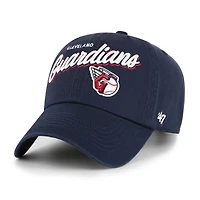 Women's '47 Navy Cleveland Guardians Ariana Clean Up Adjustable Hat
