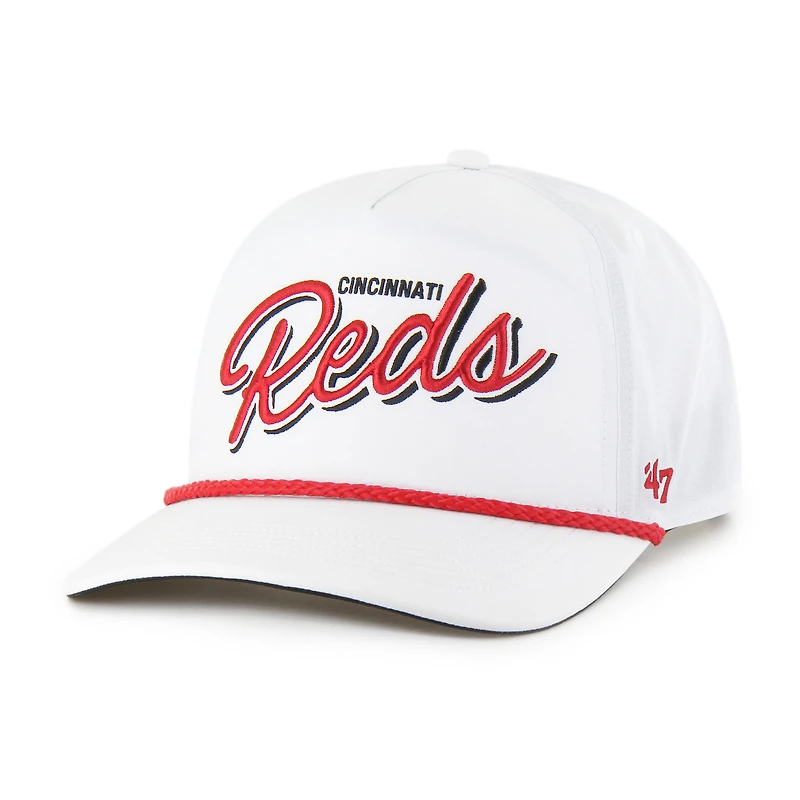 Men's '47  White Cincinnati Reds Brrr Fairway Hitch Adjustable Hat