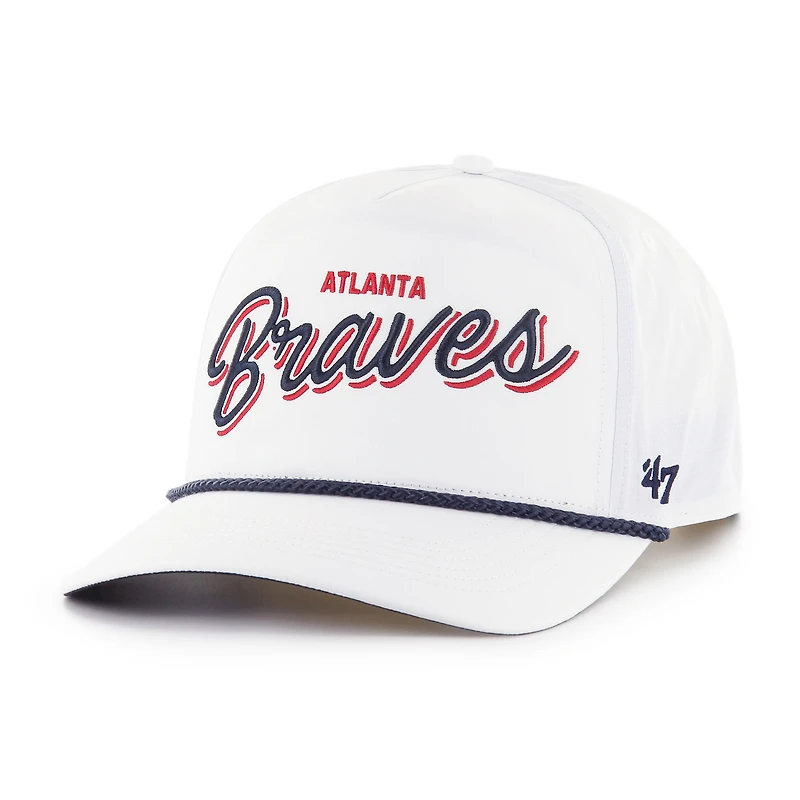 Men's '47  White Atlanta Braves Brrr Fairway Hitch Adjustable Hat