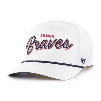 Men's '47  White Atlanta Braves Brrr Fairway Hitch Adjustable Hat