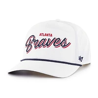Men's '47  White Atlanta Braves Brrr Fairway Hitch Adjustable Hat