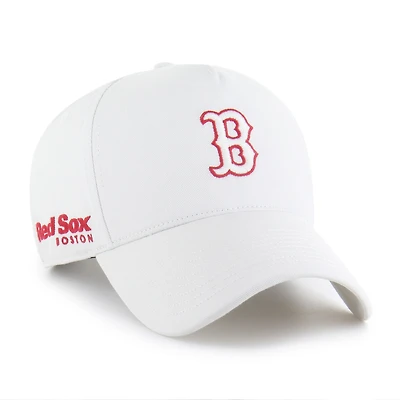 Men's '47 White Boston Red Sox Foundational Pinch Offside Adjustable Hat