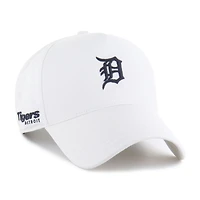 Men's '47 White Detroit Tigers Foundational Pinch Offside Adjustable Hat