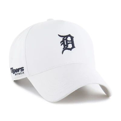 Men's '47 White Detroit Tigers Foundational Pinch Offside Adjustable Hat