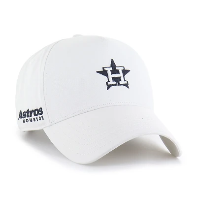 Men's '47 White Houston Astros Foundational Pinch Offside Adjustable Hat
