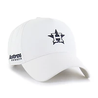 Men's '47 White Houston Astros Foundational Pinch Offside Adjustable Hat