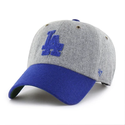 Men's '47  Gray/Royal Los Angeles Dodgers Golden Age Wool Clean Up Adjustable Hat