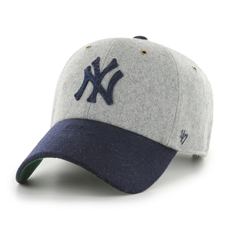 Men's '47 Gray New York Yankees Golden Age Wool Clean Up Adjustable Hat