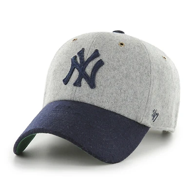 Men's '47  Gray New York Yankees Golden Age Wool Clean Up Adjustable Hat