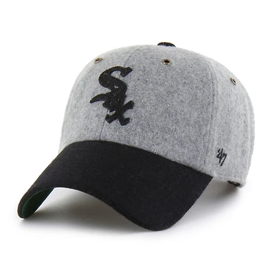 Men's '47  Gray/Black Chicago White Sox Golden Age Wool Clean Up Adjustable Hat