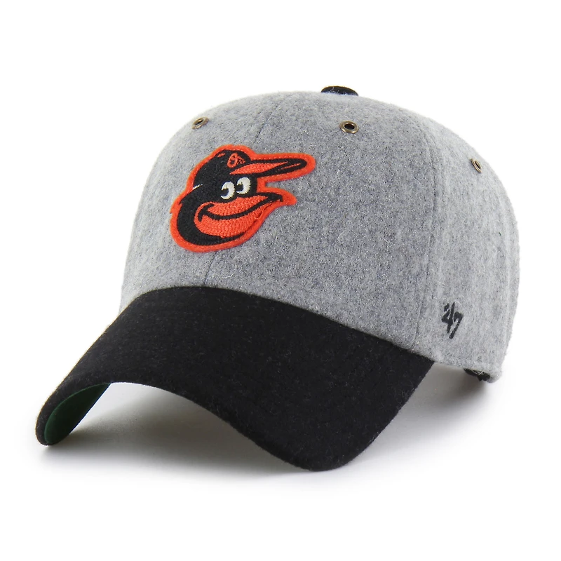Men's '47  Gray Baltimore Orioles Golden Age Wool Clean Up Adjustable Hat