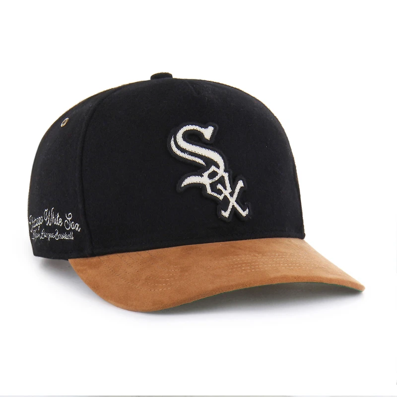 Men's '47  Black Chicago White Sox Gold Age Hitch Adjustable Hat