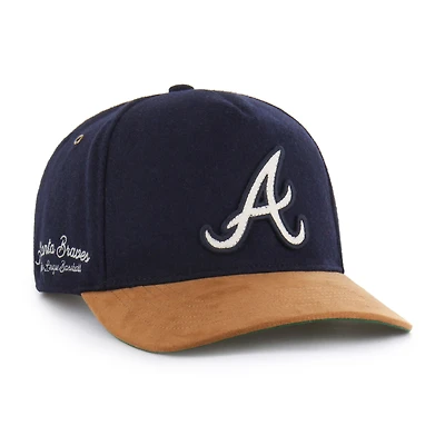 Men's '47  Navy Atlanta Braves Gold Age Wool Hitch Adjustable Hat