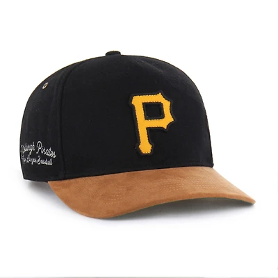Men's '47  Black Pittsburgh Pirates Gold Age Hitch Adjustable Hat