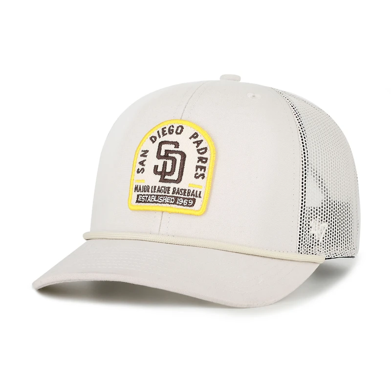 Men's '47 Cream San Diego Padres Gravestone Adjustable Trucker Hat