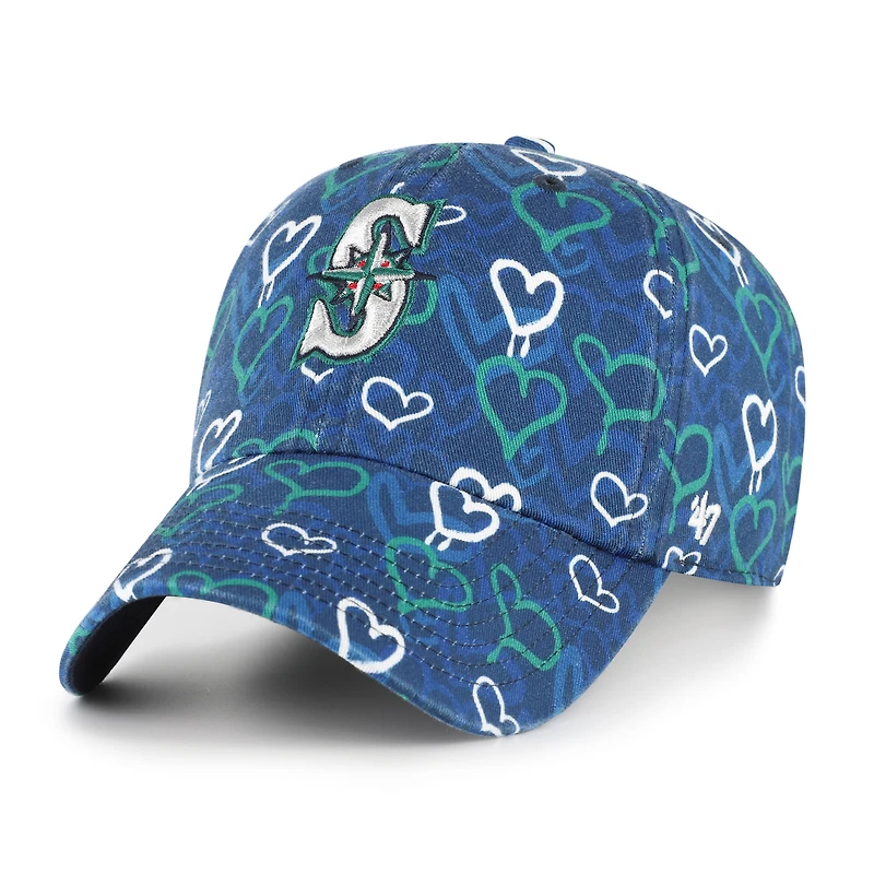 Girls Youth '47 Navy Seattle Mariners Mural Clean Up Adjustable Hat