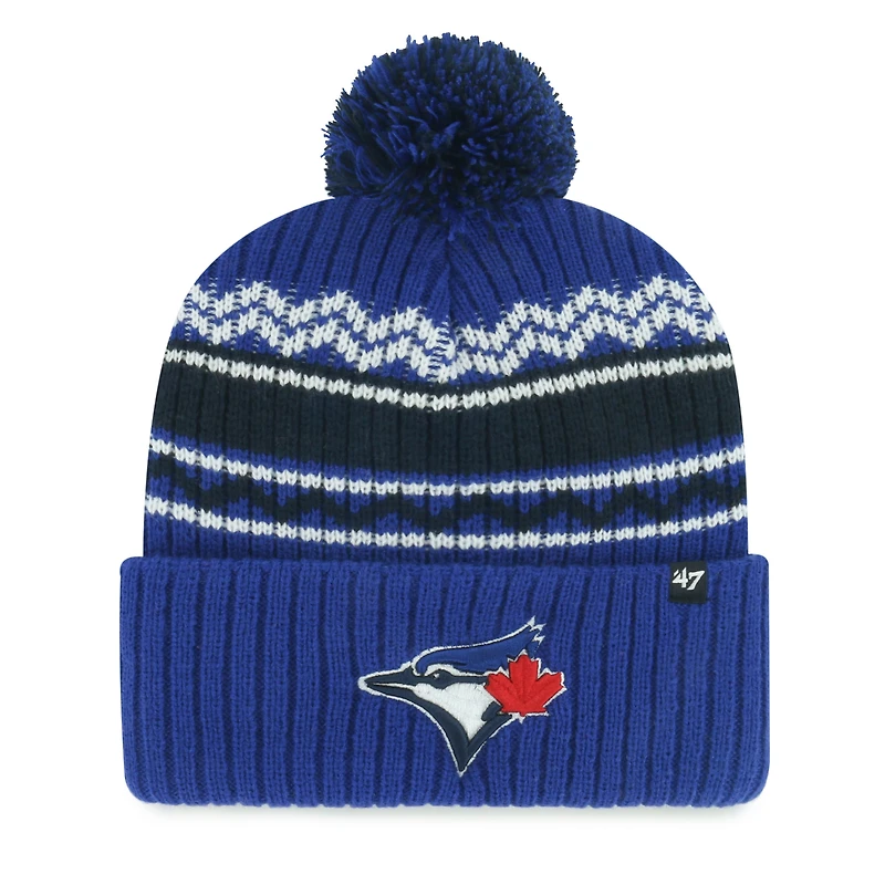 Youth '47  Royal Toronto Blue Jays Polar Vortex Cuffed Knit Hat with Pom