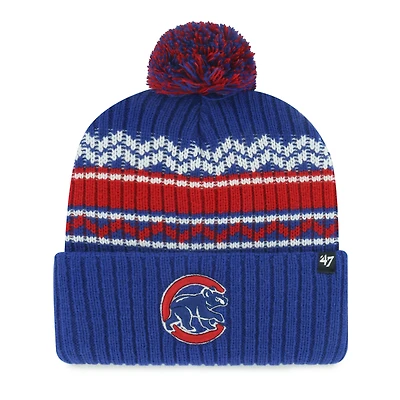 Youth '47  Royal Chicago Cubs Polar Vortex Cuffed Knit Hat with Pom