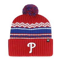 Youth '47  Red Philadelphia Phillies Polar Vortex Cuffed Knit Hat with Pom