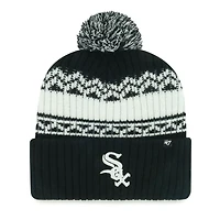 Youth '47  Black Chicago White Sox Polar Vortex Cuffed Knit Hat with Pom