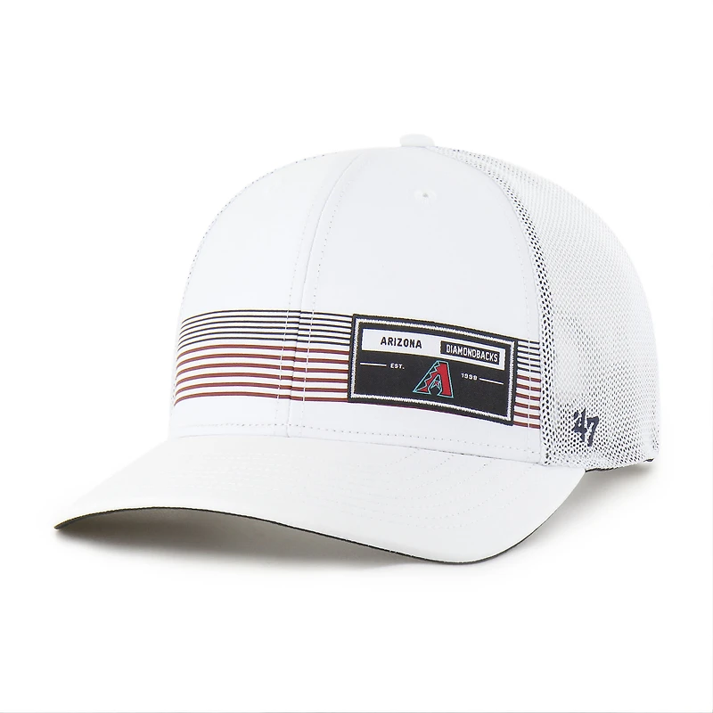 Men's '47  White Arizona Diamondbacks Rangefinder brrr Trucker Adjustable Hat