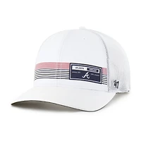 Men's '47  White Atlanta Braves Rangefinder brrr Trucker Adjustable Hat