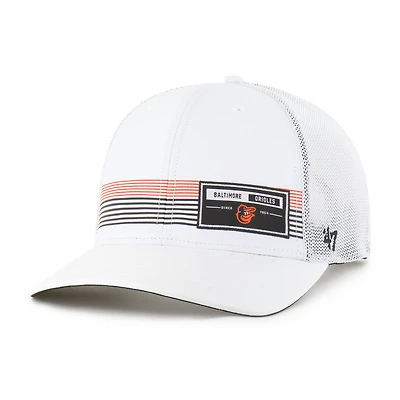 Men's '47  White Baltimore Orioles Rangefinder brrr Trucker Adjustable Hat