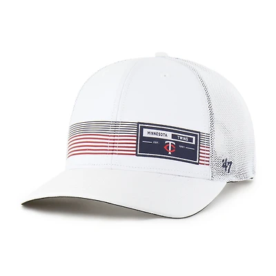 Men's '47  White Minnesota Twins Rangefinder brrr Trucker Adjustable Hat