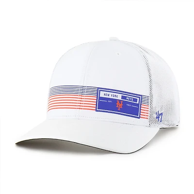Men's '47  White New York Mets Rangefinder brrr Trucker Adjustable Hat