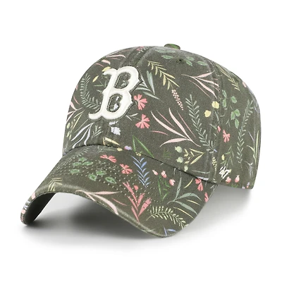 Women's '47 Olive Boston Red Sox Moss Verbena Clean Up Adjustable Hat