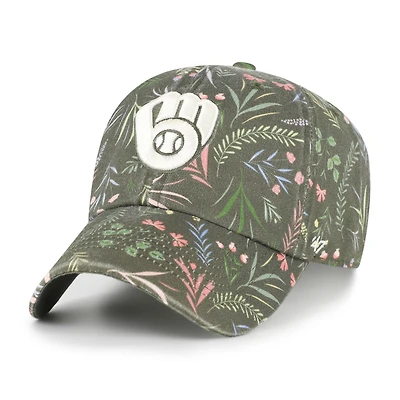 Women's '47 Olive Milwaukee Brewers Moss Verbena Clean Up Adjustable Hat