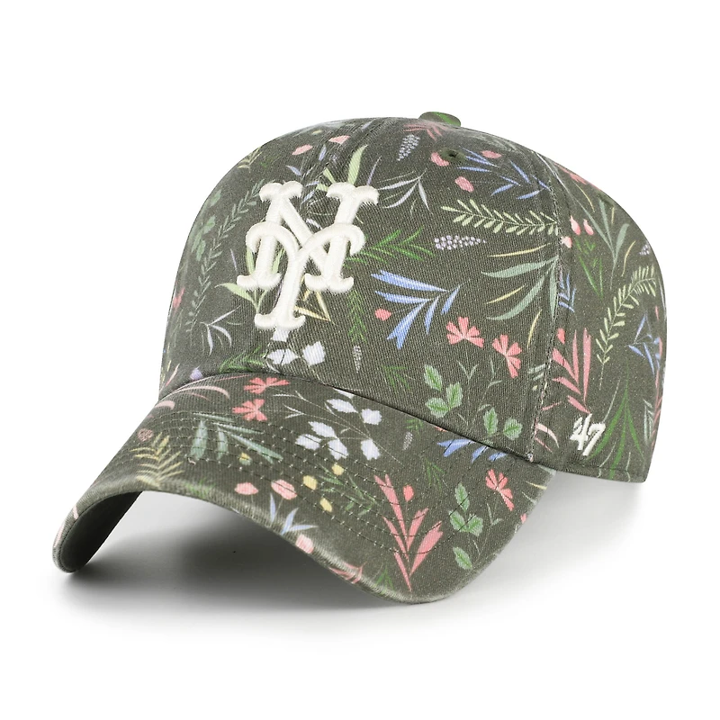 Women's '47 Olive New York Mets Moss Verbena Clean Up Adjustable Hat