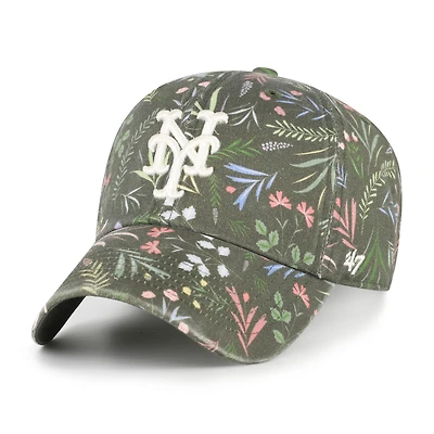 Women's '47 Olive New York Mets Moss Verbena Clean Up Adjustable Hat