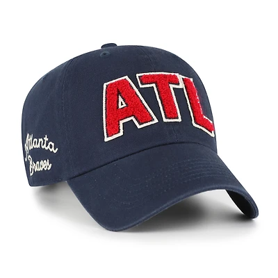 Women's '47  Navy Atlanta Braves Zoey Clean Up Adjustable Hat