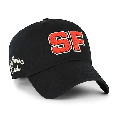 Women's '47  Black San Francisco Giants Zoey Clean Up Adjustable Hat