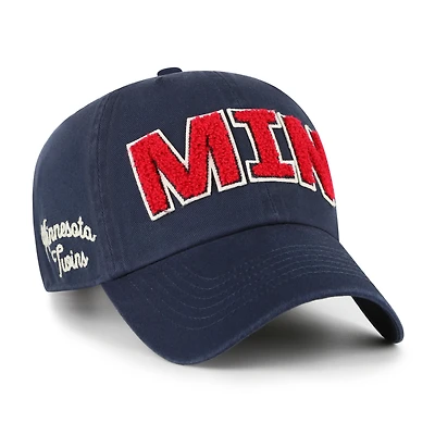 Women's '47  Navy Minnesota Twins Zoey Clean Up Adjustable Hat