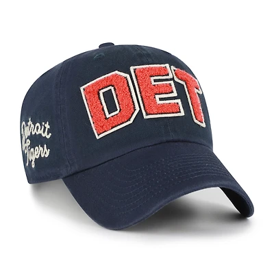 Women's '47  Navy Detroit Tigers Zoey Clean Up Adjustable Hat
