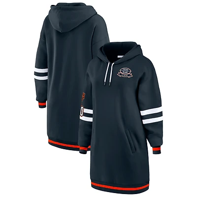 Women's WEAR by Erin Andrews Navy Chicago Bears Hoodie Dress