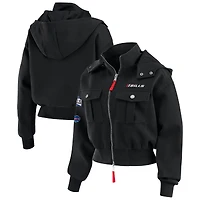 Women's WEAR by Erin Andrews  Black Buffalo Bills Patch Pocket Bomber Jacket