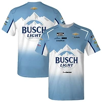 Men's Trackhouse Racing Team Collection  Light Blue Ross Chastain Busch Light Uniform T-Shirt