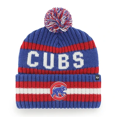 Men's '47  Royal Chicago Cubs Bering Cuffed Knit Hat with Pom