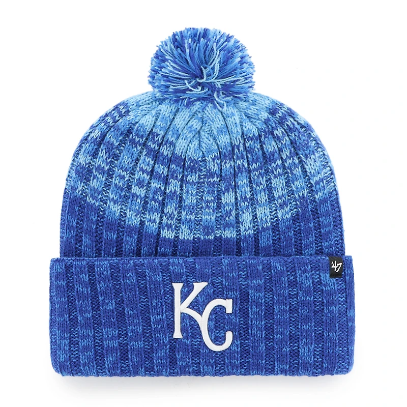 Men's '47  Royal Kansas City Royals Cascade Cuffed Knit Hat with Pom