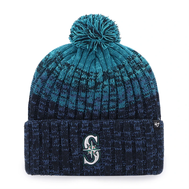 Men's '47 Navy Seattle Mariners Cascade Cuffed Knit Hat with Pom