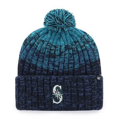 Men's '47  Navy Seattle Mariners Cascade Cuffed Knit Hat with Pom