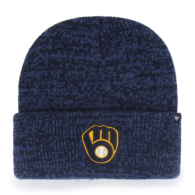 Men's '47  Navy Milwaukee Brewers Brain Freeze Cuffed Knit Hat