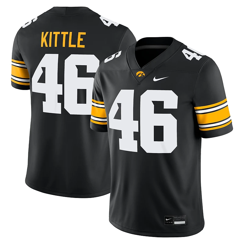 Men's Nike George Kittle #46 Black Iowa Hawkeyes Alumni Player Game Jersey