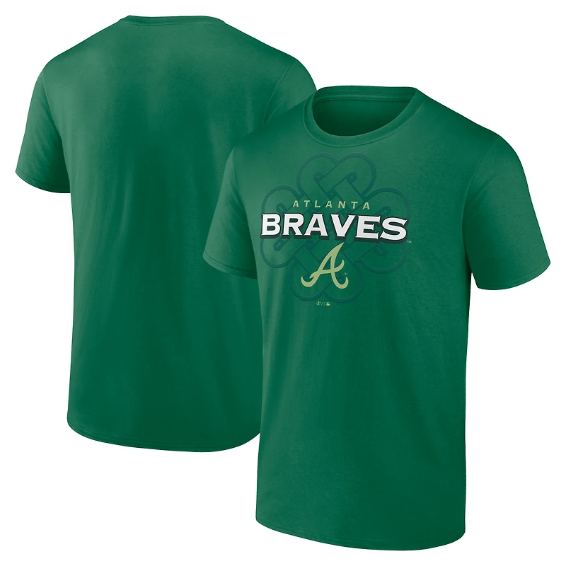 Men's Fanatics Kelly Green Atlanta Braves Celtic Luck T-Shirt