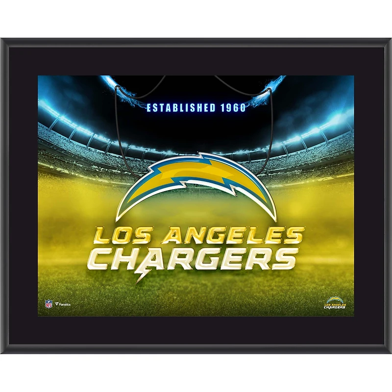 Los Angeles Chargers 10.5" x 13" Horizontal Team Logo Sublimated Plaque