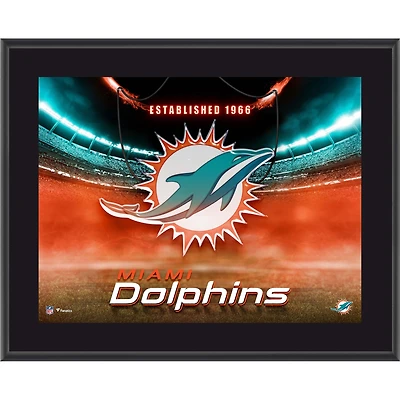 Miami Dolphins 10.5" x 13" Horizontal Team Logo Sublimated Plaque