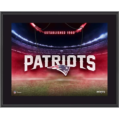 New England Patriots 10.5" x 13" Horizontal Team Logo Sublimated Plaque